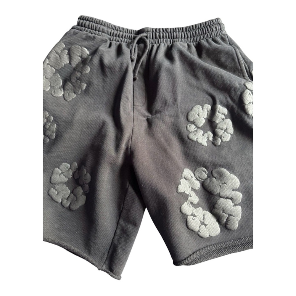 Denim Tears Cotton Wreath Shorts Black Monochrome Brand New